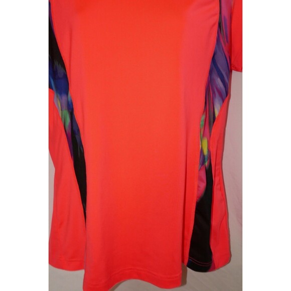 Fila Sport Performance Bright Pink Abstract Print Short Sleeve L Athletic Top - Picture 3 of 10